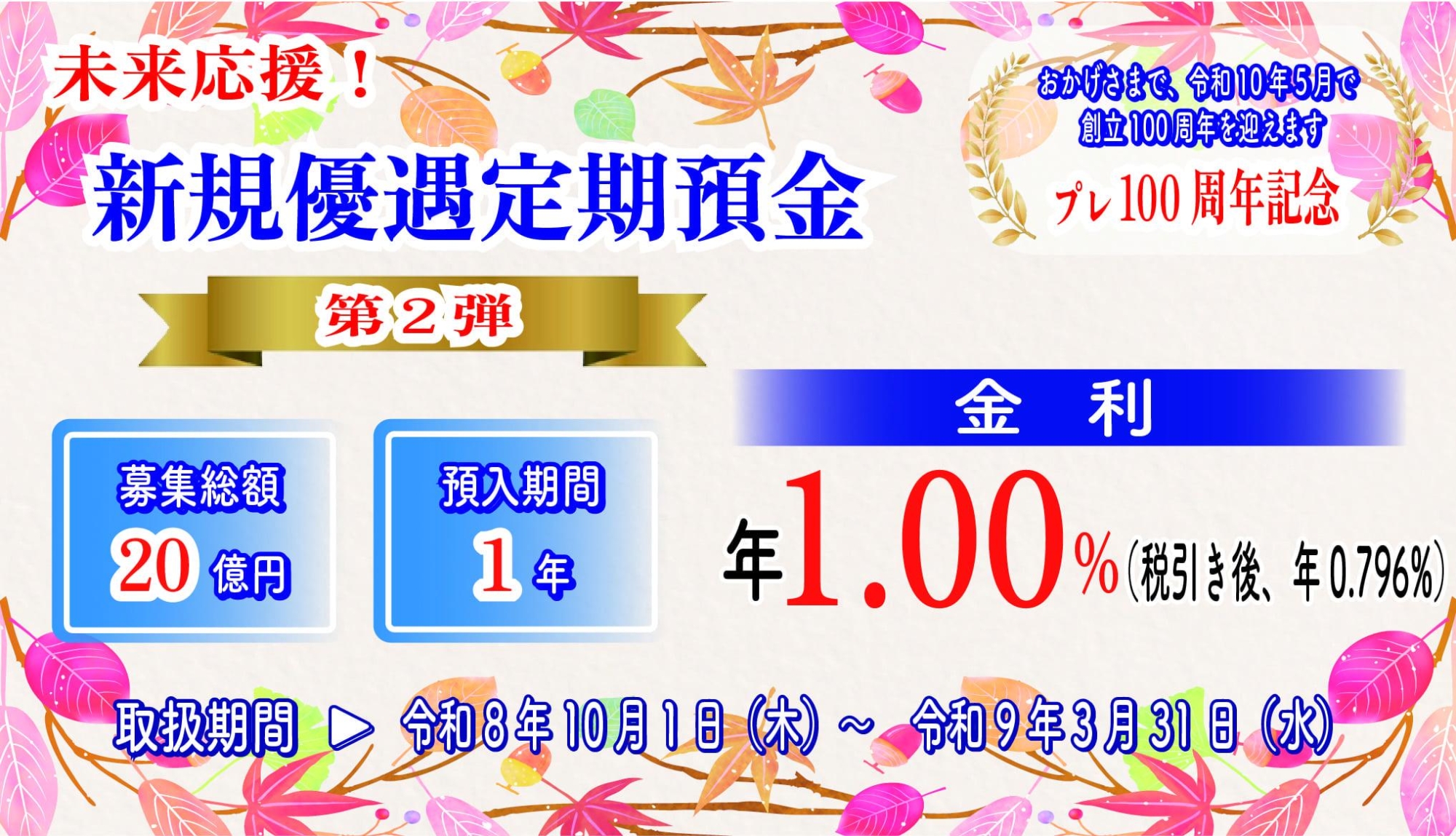 新規優遇定期預金 第2弾