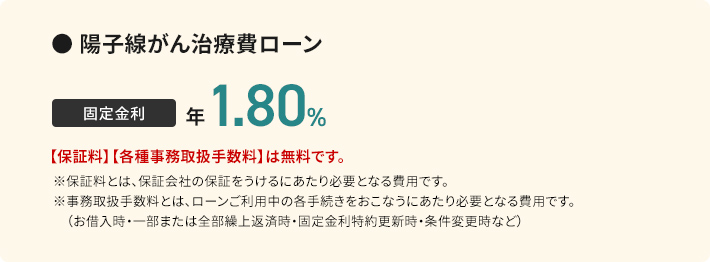 陽子線がん治療費ローン